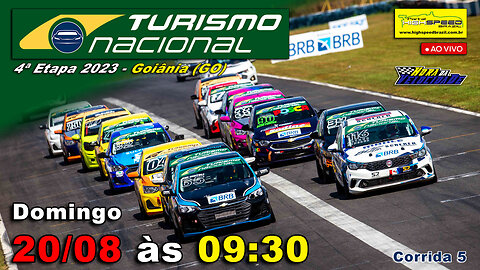 🔴 TURISMO NACIONAL | Corrida 5 | 4ª Etapa 2023 - Goiânia (GO) | Ao Vivo