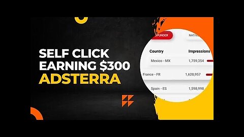 Adsterra self click earning