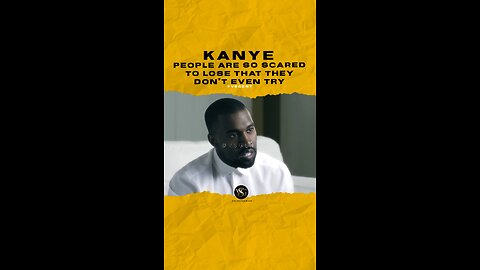 #kanyewest People are so scared to lose that they don’t even try. 🎥 @tomaskoolhaas