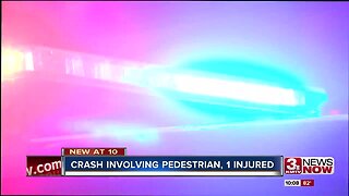 Crash involving pedestrian, one injured