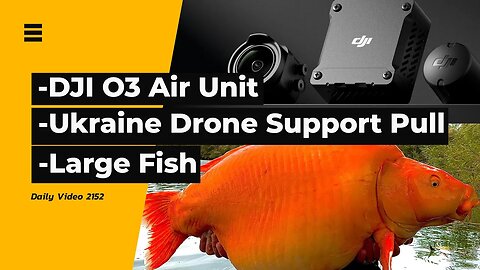 DJI O3 Air Unit, Ukraine Drone Support Stopped, Large Goldfish Caught