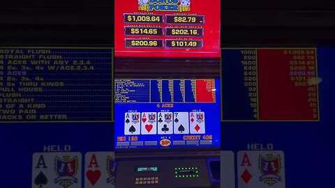 4 ACES Live in Las Vegas! #videopoker #lasvegas #winning