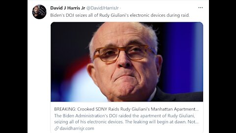 DEEP STATE PANIC MODE. RUDY HAS DIRT ON JOE & SON.4.29.21