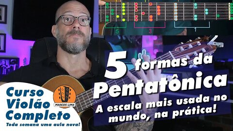 [Solo no violão] Aprenda as 5 Formas da escala Pentatônica Maior. 1º passo para solar no violão.