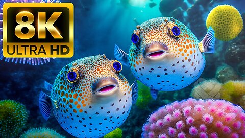 UNDERWATER KINGDOM - 8K (60FPS) ULTRA HD - With Meditation Music (Colorfully Dynamic)