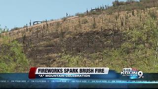 Fireworks spark "A" Mountain fire