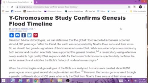 Evolution Is Dead! Y Chromosome Study Confirms Genesis Flood Timeline