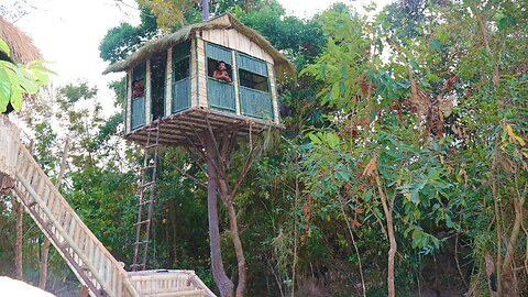 Build Tree House In Wild To Avoid Wildlife