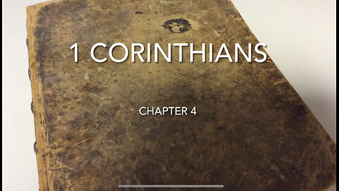 1 Corinthians (Chapter 4) Teachings of the Apostles