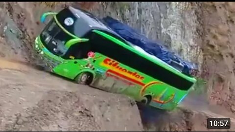 Crazy Bus VS Dangerous Roads | Bus Nearly Falls off Cliff, Crossing Extremely Muddy & Steep Hill