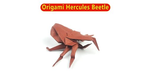 Origami Hercules Beetle - Easy Paper Crafts