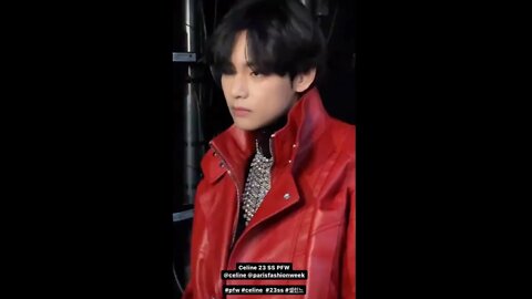 Tae in red 🔥🔥🥵🙈 V × Celine 💀🔥