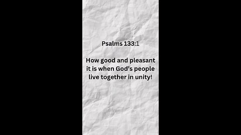 Psalm 133:1