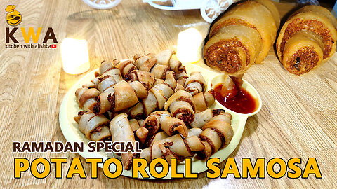 Potato roll samosa | Aloo samosa roll recipe | by kitchen with alishba