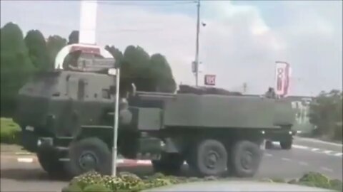 Convoy Of HIMARS In Romania, Bucharest, Focșani. A normal military pass