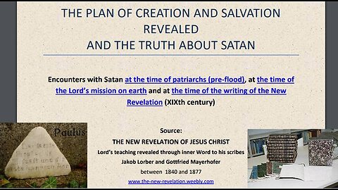 PLAN OF CREATION AND SALVATION REVEALED (The New Revelation)