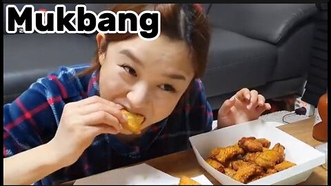 Real Mukbang | Cheese Pizza and Crispy Chicken | Yummy Mukbang