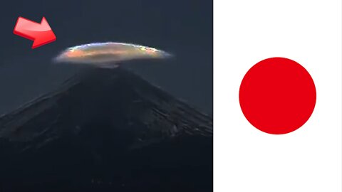 The motionless cloud on top of Mt. Fuji turns into beautiful rainbow colors [Mysterious]