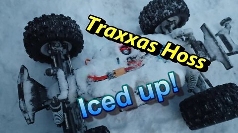 Traxxas Hoss on Icey road