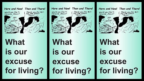 WHAT'S OUR EXCUSE FOR LIVING!