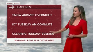 Snow arrives overnight, will make for an icy morning commute