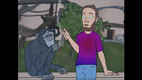 The Hippie And The Chimp Moment - JRE Toons