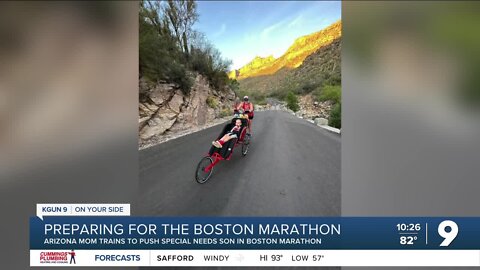 Arizona mom trains to push special needs son in Boston Marathon