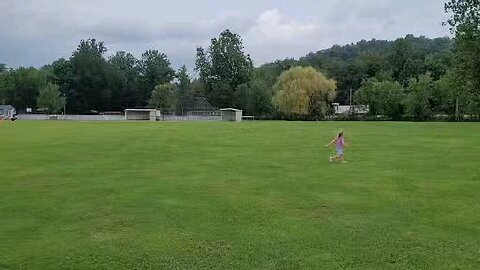 Lilly flying her kite!