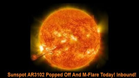 #Sunspot AR3102 Popped An M-Flare Off Today September 20th 2022! Inbound!