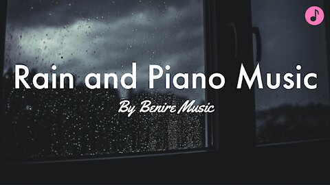 Relaxing music sleep rain and thunder Piano, relaxing music sleep piano and rain