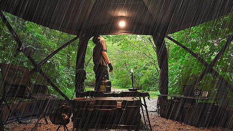 In The STORM, In The HEAVY RAIN, In The LIGHTING | Land Rover Defender 90 Car Camping