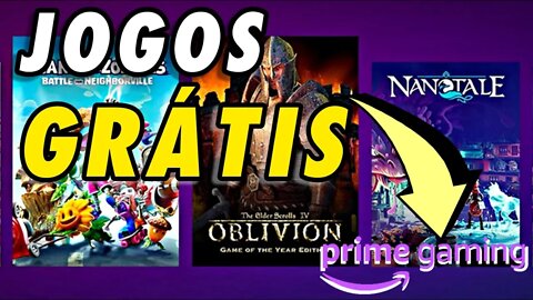 JOGOS GRÁTIS: AMAZON PRIME GAMING DE ABRIL