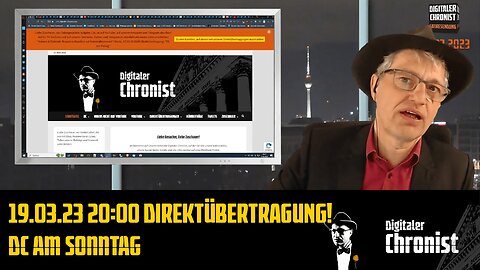 19.03.23 20:00 Direktübertragung! DC am Sonntag