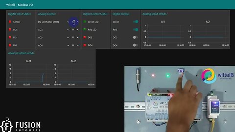 Node-RED with WIN-IO-4AOMV & WIN-IO-4DDAM Modbus IO Cards via ZLAN5143D Modbus Serial to TCP Gateway