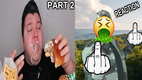 Bacon Burger & Chili Cheese Fries - Farmer Boys - Mukbang (More Nikocado) (PART 2) REACTION!! (BBT)