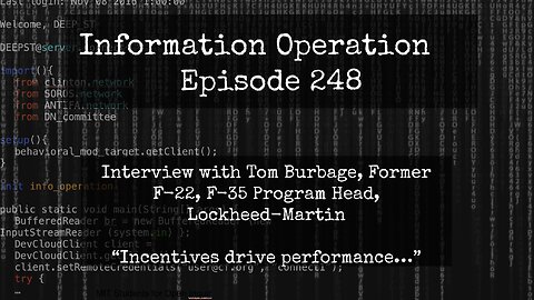 IO Episode 248 - Tom Burbage, Former F-35 Program Director - Is American Aviation Safe? 6/8/24