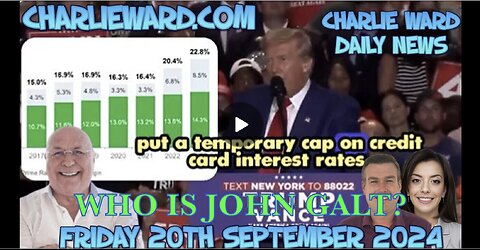 CHARLIE WARD DAILY NEWS BRIEF- PUT A CAP ON CREDIT CARD INTEREST RATES. JGANON, SGANON