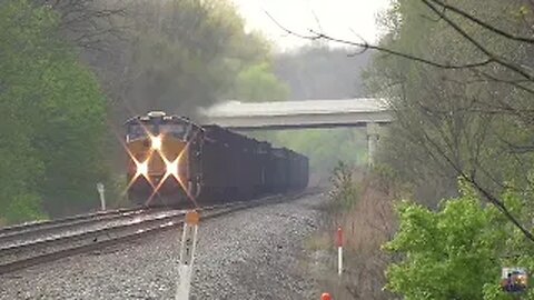 CSX Trains from Westfield Rd. Creston, Ohio April 27, 2024 Part 1