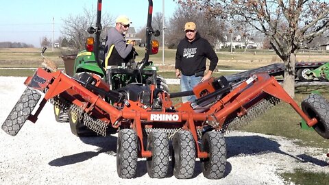 Rhino 10' Flex Wing John Deere 3039R Prepare to Mow!