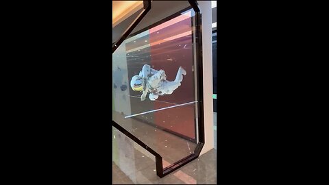 Smart Holographic film only 2mm thick applied to glass wall