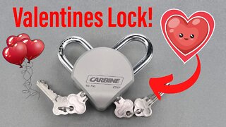 [1415] Heart-Shaped Dual Shackle Padlock (Carbine)