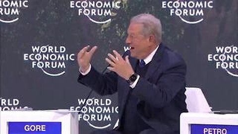 Climate Doomsday Preacher, Al Gore, Speaking Bull Shit Loudly at the WEF