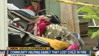 Community helping family that lost child in fire