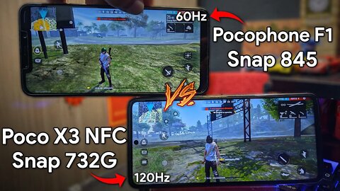 POCO X3 VS POCO F1 RODANDO FREE FIRE NO ULTRA! | Qual roda MELHOR? | Pocophone F1 vs Poco X3 NFC