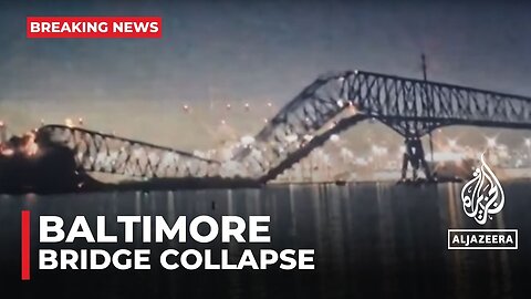 Baltimore bridge collapse: Bridge collapses into water after being struck by ship