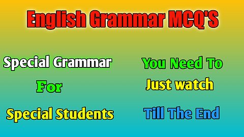 English Grammar MCQ'S|MCQs with explanation|Urdu Hindi.