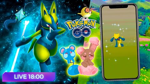 🚶 RIOLU Brilhante (Shiny) AGORA! A Saga do Lucario DOURADO no Pokémon GO! Páscoa no Pokémon