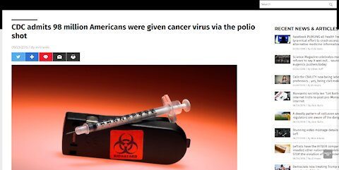 ManMade Polio Virus Gave 98 Million Cancer Says CDC Documents!