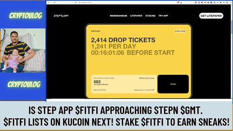 Is Step App $FITFI Approaching Stepn $GMT. $FITFI Lists On Kucoin Next! Stake $FITFI To Earn Sneaks