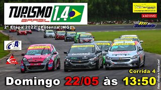 TURISMO 1.4 BR | Corrida 4 - 2ª Etapa 2022 - Potenza (MG) | Ao Vivo